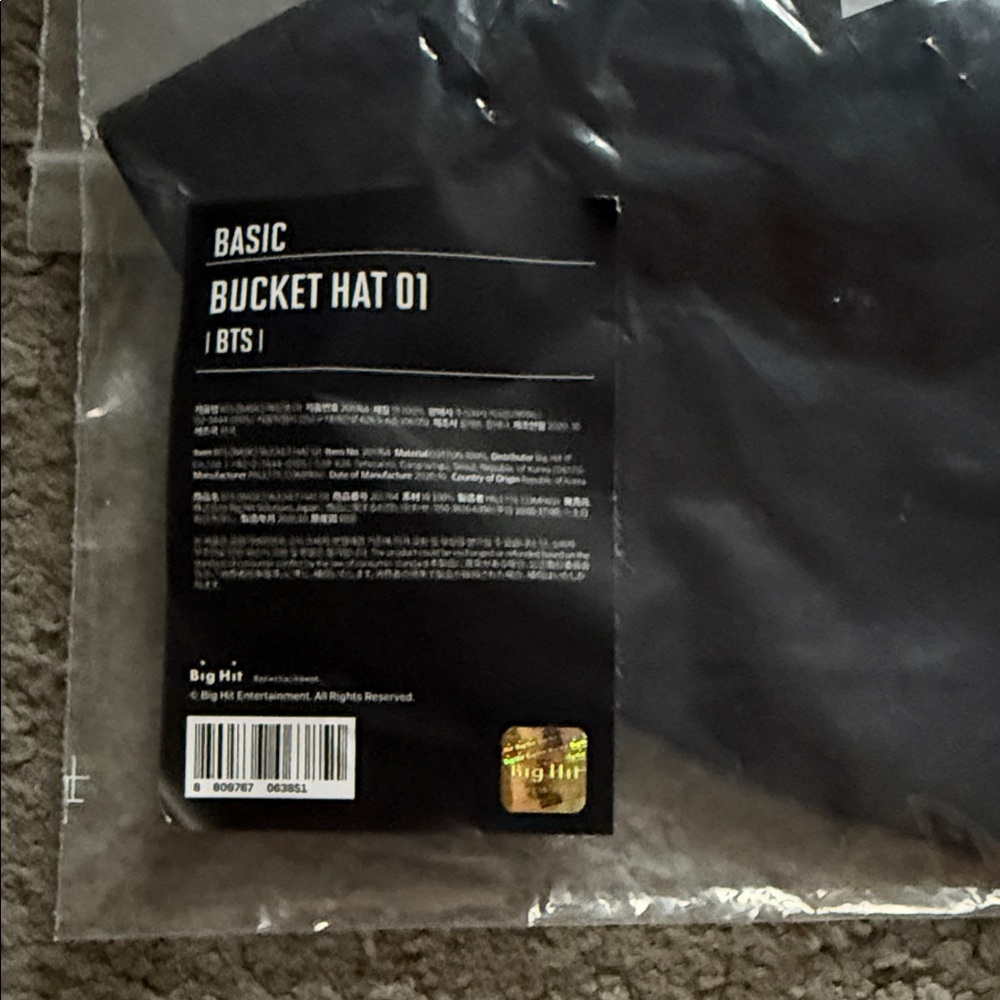 Official BTS Stylish Black Bucket Hat - Picture 5 of 5